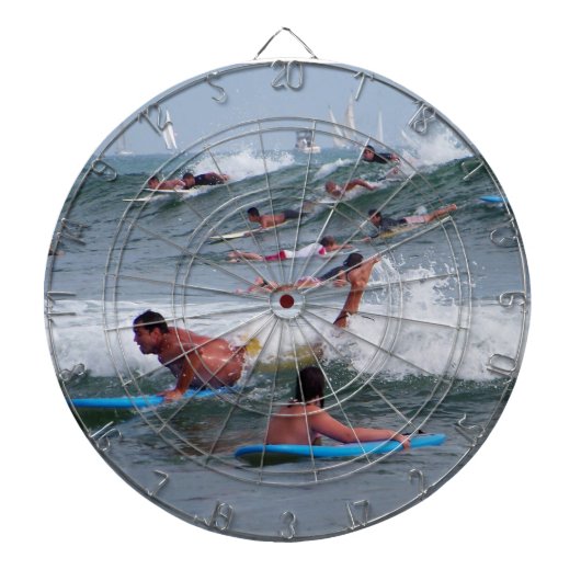 Het surfen van de golven_ dartbord (Voorkant)