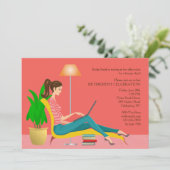 Het surfen van de Uitnodiging van de Pensionering  (Staand voorkant)