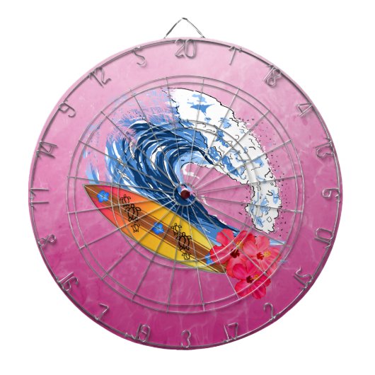 Het Surfen van Hawaï Dartbord (Voorkant)