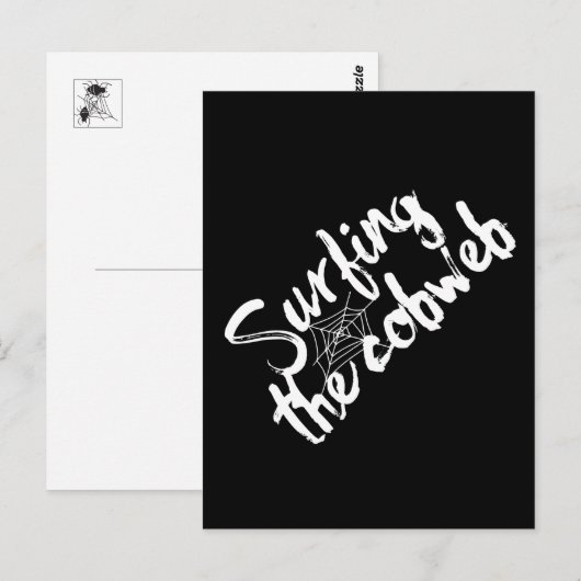 Het surfen van het Citaat Cobweb Briefkaart (Voorkant / Achterkant)