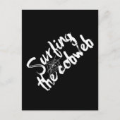 Het surfen van het Citaat Cobweb Briefkaart (Voorkant)