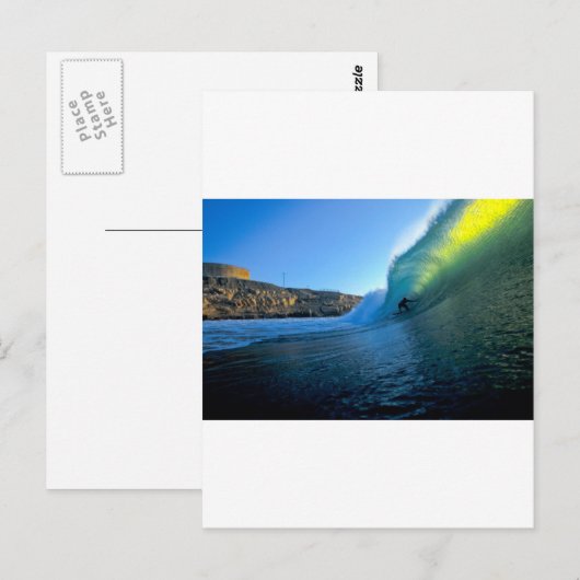 Het surfen van het perfecte punt van het golfpanie briefkaart (Voorkant / Achterkant)