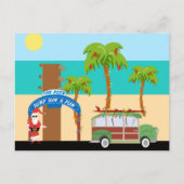 Het Surfen van Kerstmis Feestdagenkaart (Voorkant)