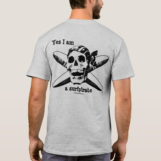 " het surfpiratenShirt " T-shirt (Achterkant)