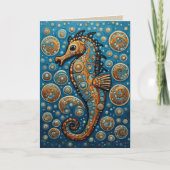 Het surrealistische zeepaardje kaart (Voorkant)