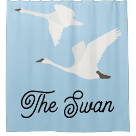 Het Swan Color Block Douchegordijn