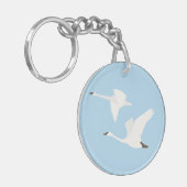 Het Swan Color Block Sleutelhanger (Voorkant Links)