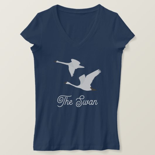 Het Swan Color Block T-shirt (Design voorkant)
