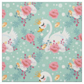 Het Swan Princess Pattern Stof (Swatch)