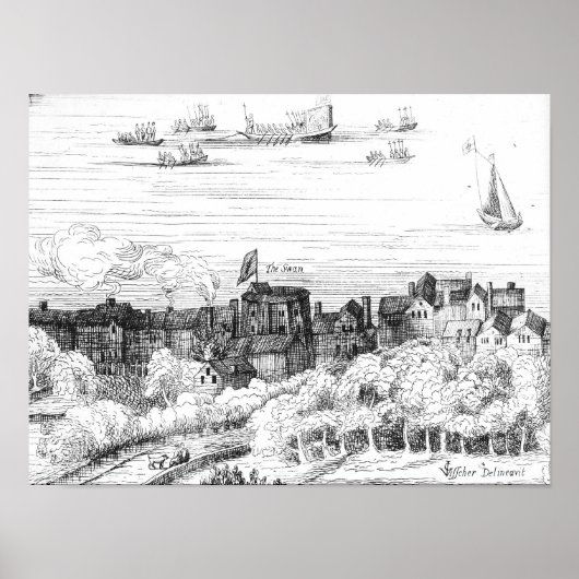 Het Swan Theater op de Bankside Poster (Voorkant)