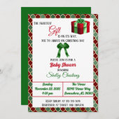 Het Sweetest Gift-kerstBaby shower Kaart (Voorkant / Achterkant)