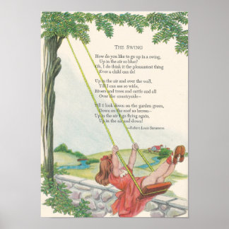 Het Swing Robert Louis Stevenson Nursery Poster