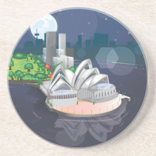 Het Sydney Opera House Zandsteen Onderzetter