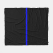 Het symbolische dun blauw lijnconcept fleece deken (Voorkant (Horizontaal))
