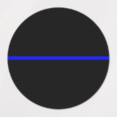 Het symbolische dun blauw lijnconcept labels