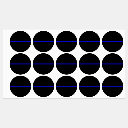 Het symbolische dun blauw lijnconcept labels