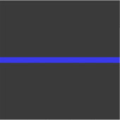 Het symbolische dun blauw lijnconcept sticker (Voorkant)