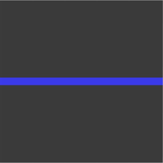 Het symbolische dun blauw lijnconcept sticker (Voorkant)