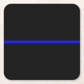 Het symbolische dun blauw lijndecor kartonnen onderzetters (Voorkant)
