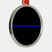 Het symbolische dun blauw lijndecor metalen ornament (Rechts)