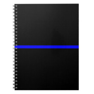 Het symbolische dun blauw lijndecor notitieboek
