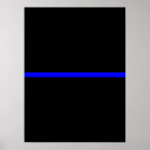 Het symbolische dun blauw lijndecor poster (Voorkant)