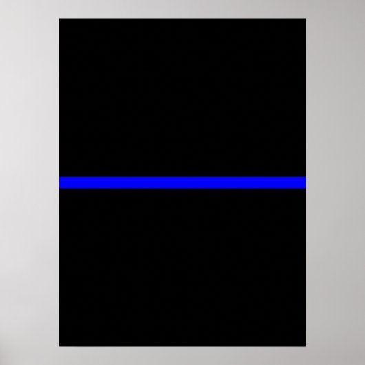 Het symbolische dun blauw lijndecor poster (Voorkant)