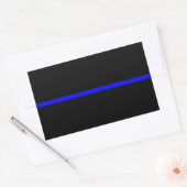 Het symbolische dun blauw lijndecor rechthoekige sticker (Envelop)