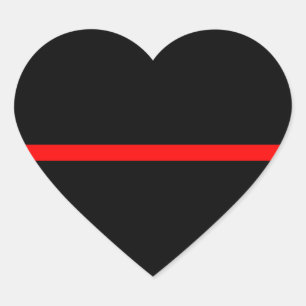 Het symbolische dun rode lijndecor op een hart sticker