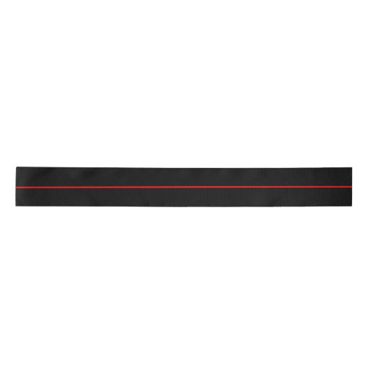 Het Symbolische Thin Red Line Concept op een Satijnen Lint (Voorkant)