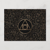 Het symbool Alchemistisch patroon 1 van het steen Feestdagenkaart (Voorkant)