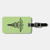Het symbool Caduceus Bagagelabel (Voorkant horizontaal)
