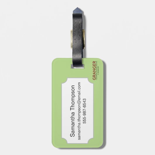 Het symbool Caduceus Bagagelabel (Achterkant verticaal)