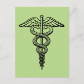 Het symbool Caduceus Briefkaart (Voorkant)