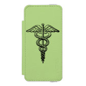 Het symbool Caduceus Incipio iPhone Portemonnee Hoesje (Voorkant Agenda)