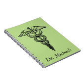 Het symbool Caduceus Notitieboek (Rechterzijde)