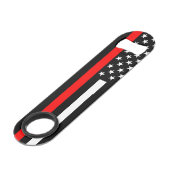 Het symbool van de Amerikaanse dunne rode lijn Speed Flessenopener (Voorkant Gekanteld)