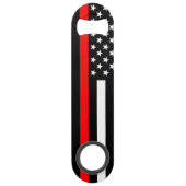 Het symbool van de Amerikaanse dunne rode lijn Speed Flessenopener (Achterkant)