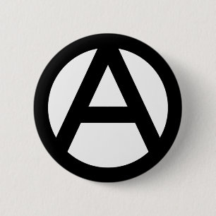 Het Symbool van de anarchie Ronde Button 5,7 Cm