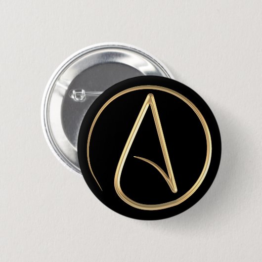 Het Symbool van de atheïst Ronde Button 5,7 Cm (Voorkant /achterkant)