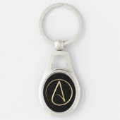 Het Symbool van de atheïst Sleutelhanger (Voorkant)