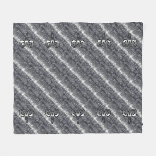 Het Symbool van de Dia van de grot in de Verdrukte Fleece Deken (Voorkant (Horizontaal))