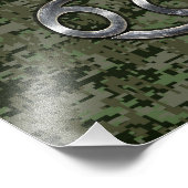 Het Symbool van de Dierenriem van kanker op Bos Foto Afdruk (Hoek)