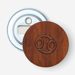 Het Symbool van de Dierenriem van kanker op de Button Flesopener
