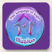 het symbool van de illusie van het derde oog bier onderzetter (Voorkant)