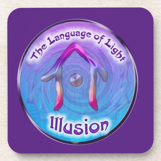 het symbool van de illusie van het derde oog bier onderzetter (Voorkant)