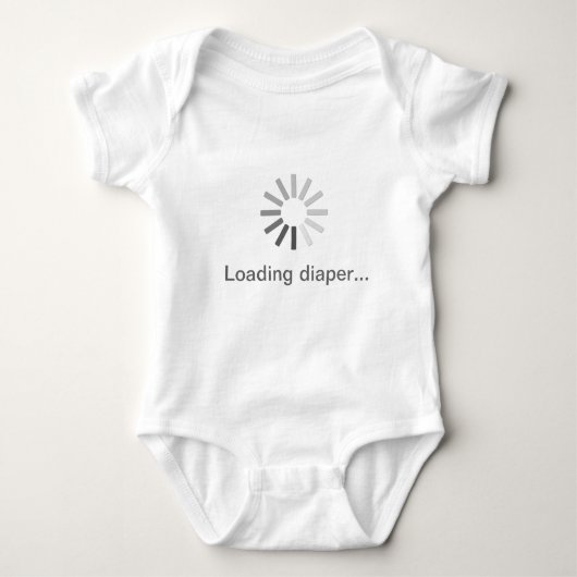 Het symbool van de lading "Lading diaper.." slogan Romper (Voorkant)