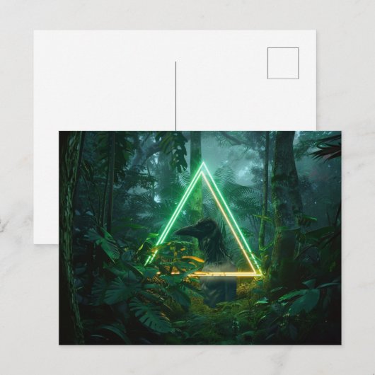 Het symbool van de levende vogelaar briefkaart (Voorkant / Achterkant)