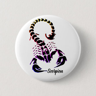 Het symbool van de schorpioen zodiak ronde button 5,7 cm