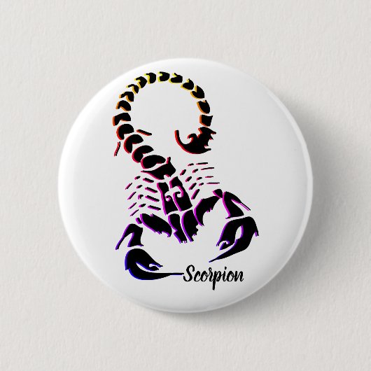 Het symbool van de scorpion zodiac ronde button 5,7 cm (Voorkant)